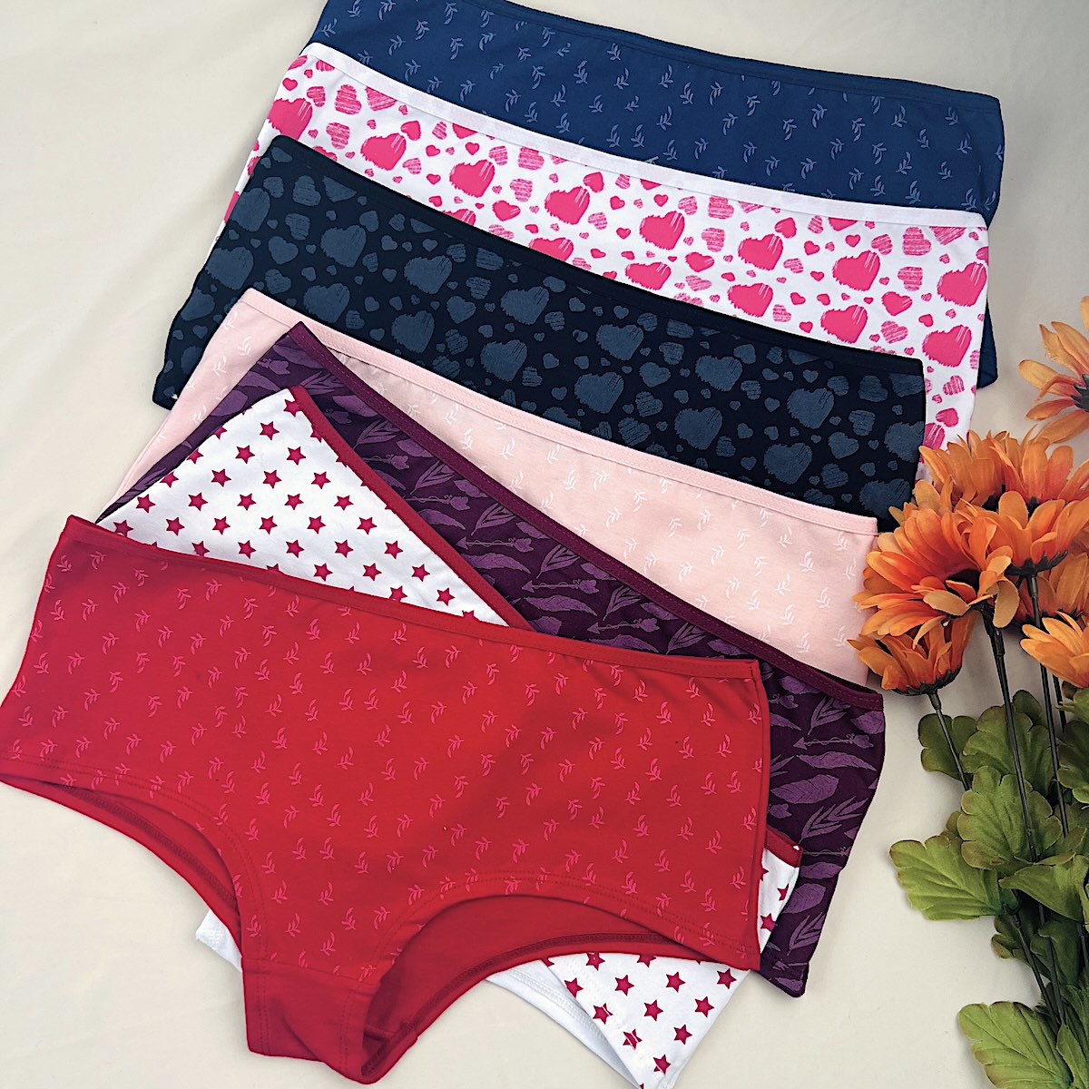 Semanario Panty Cacheteros en Algodón Pack x7 / Mujer E-7006 – Piña del Mar  - Colombia