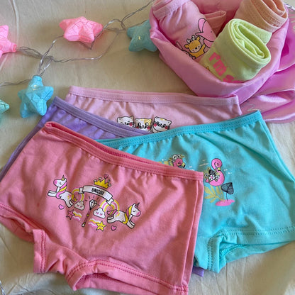 Semanario Panties Bóxer Est Pack x7 / Niñas Ref. 7015 - Piña del Mar - Colombia